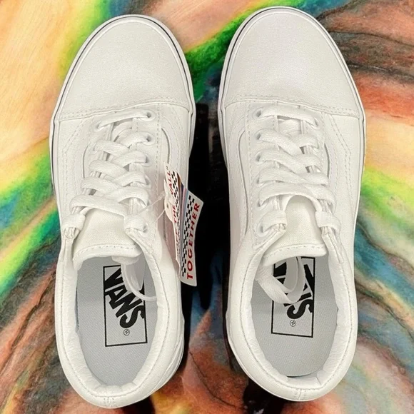 Pride Old Skool Vans Stack Platform Shoes Rainbow Color-Way Women Size 5.5 - Picture 5 of 13